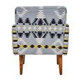 Cefena Armchair - Blue Fabric - Kilim Style
