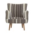 Cefena Armchair - Grey Fabric with Flared Arms