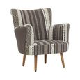 Cefena Armchair - Grey Fabric with Flared Arms