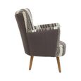 Cefena Armchair - Grey Fabric with Flared Arms