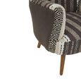 Cefena Armchair - Grey Fabric with Flared Arms
