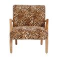 Cefena Armchair - Leopard Print Fabric