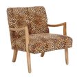 Cefena Armchair - Leopard Print Fabric