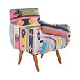 Cefena Armchair - Multicoloured Fabric