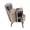Cefena Armchair - White Fabric - Berber Style