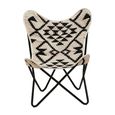 Cefena Butterfly Chair - Black and White Patterned Fabric