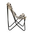 Cefena Butterfly Chair - Black and White Patterned Fabric
