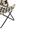 Cefena Butterfly Chair - Black and White Patterned Fabric