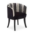 Cefena Chair - Black and White Fabric