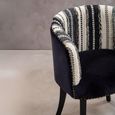 Cefena Chair - Black and White Fabric