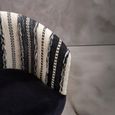 Cefena Chair - Black and White Fabric