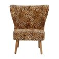 Cefena Chair - Leopard Print Velvet Fabric