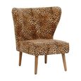 Cefena Chair - Leopard Print Velvet Fabric