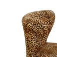 Cefena Chair - Leopard Print Velvet Fabric