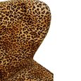 Cefena Chair - Leopard Print Velvet Fabric