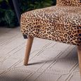 Cefena Chair - Leopard Print Velvet Fabric
