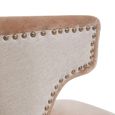 Cefena Chair - Mink Velvet Fabric