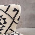 Cefena Chair - White and Black Fabric - Berber Style