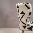 Cefena Chair - White and Black Fabric - Berber Style