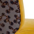 Cefena Chair - Yellow Velvet Fabric