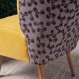 Cefena Chair - Yellow Velvet Fabric