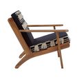 Cefena Lounge Chair - White and Black Fabric