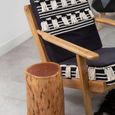 Cefena Lounge Chair - White and Black Fabric