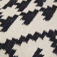 Cefena Lounge Chair - White and Black Fabric - Berber Style