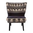 Cefena Moroccan Chair - Black Fabric