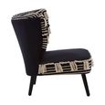 Cefena Moroccan Chair - Black Fabric