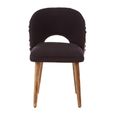 Cefena Moroccan Chair - Curved - Black Fabric