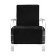Clarence Accent Chair - Black Velvet Fabric