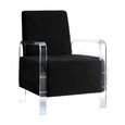 Clarence Accent Chair - Black Velvet Fabric