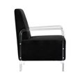 Clarence Accent Chair - Black Velvet Fabric