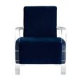 Clarence Accent Chair - Blue Velvet Fabric
