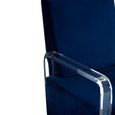 Clarence Accent Chair - Blue Velvet Fabric