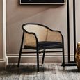 Corso Chair - Black Wood and Rattan