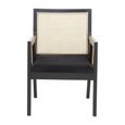 Corso Armchair - Black Wood and Rattan