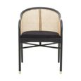 Corso Chair - Black Wood and Rattan
