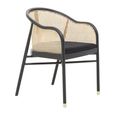 Corso Chair - Black Wood and Rattan