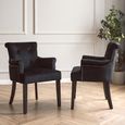 Doucet Chair - Black Velvet Fabric with Ring Back