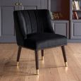 Doucet Chair - Black Velvet Fabric