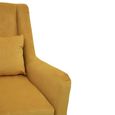 Doucet Armchair - Yellow Velvet Fabric with Gold Legs
