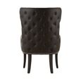 Doucet Chair - Beige Fabric with Black Faux Leather Back