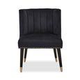 Doucet Chair - Black Velvet Fabric