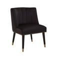 Doucet Chair - Black Velvet Fabric