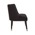 Doucet Chair - Black Velvet Fabric