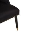 Doucet Chair - Black Velvet Fabric