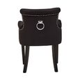 Doucet Chair - Black Velvet Fabric with Ring Back