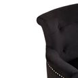Doucet Chair - Black Velvet Fabric with Ring Back